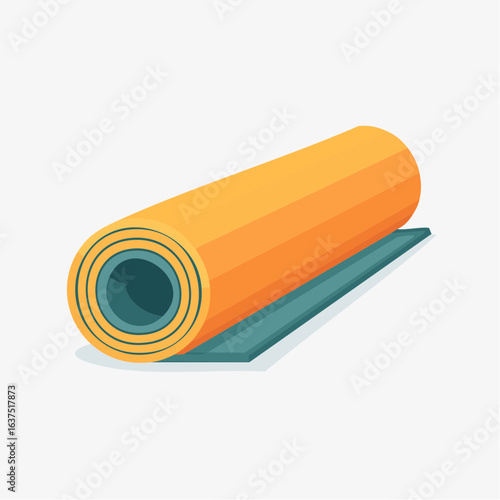 Yoga mat icon for classes, studios, and wellness branding