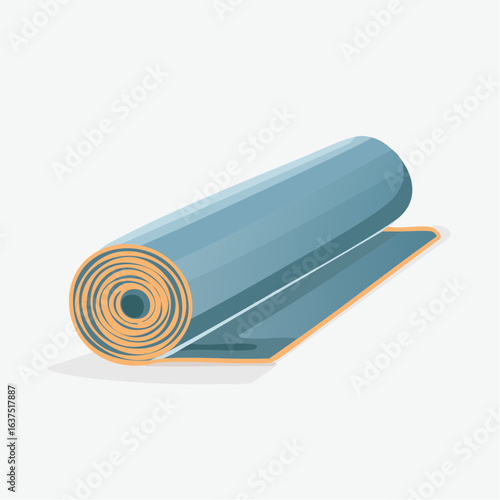 Yoga mat icon for classes, studios, and wellness branding