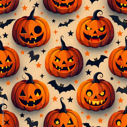 halloween seamless pattern