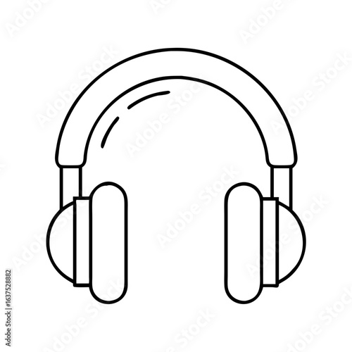 Download headphones vector icon wireless headset audio device for music and podcast listening