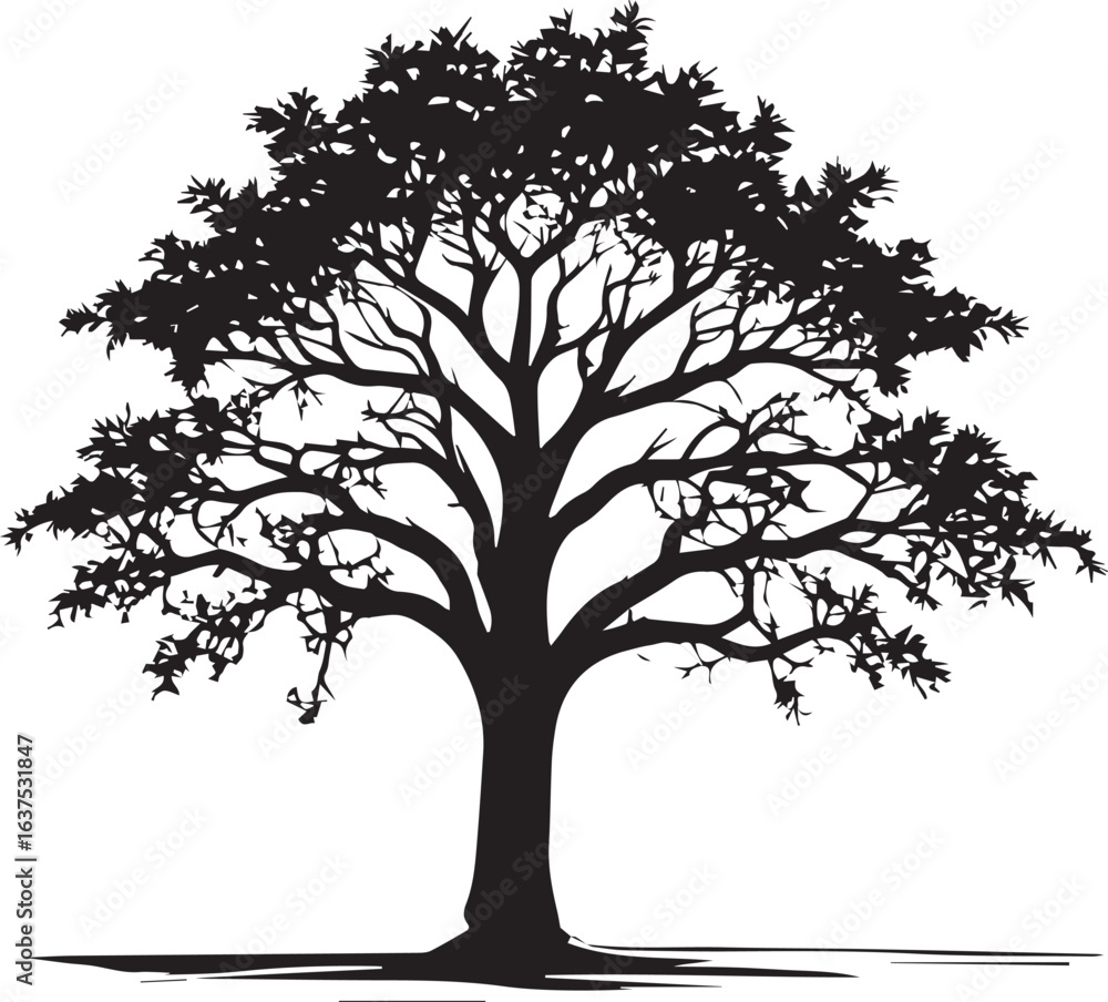Fototapeta premium tree silhouette Vector | Minimalist & Trendy tree Silhouette Design | Unique & Stylish tree Artwork for Vector design