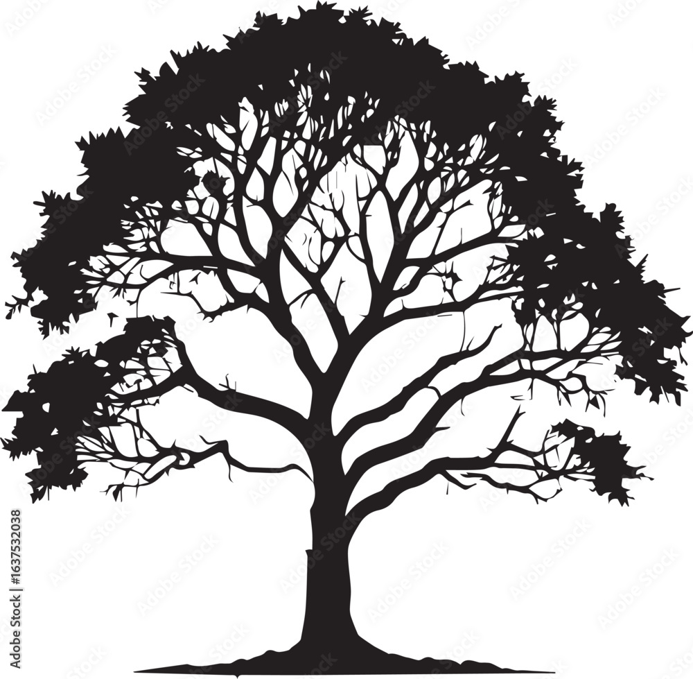 Fototapeta premium tree silhouette Vector | Minimalist & Trendy tree Silhouette Design | Unique & Stylish tree Artwork for Vector design