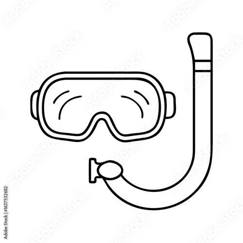 Snorkel gear vector illustration for swimming diving snorkeling design and summer vacation concept
