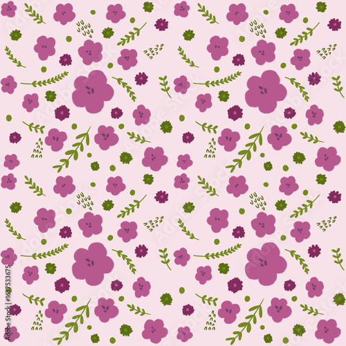 seamless pattern with flowers
