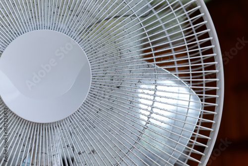 Dust on the fan blades, clean the fan.