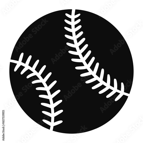 baseball on black