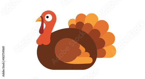 Vector art illustration of a turkey bird, perfect for thanksgiving celebrations