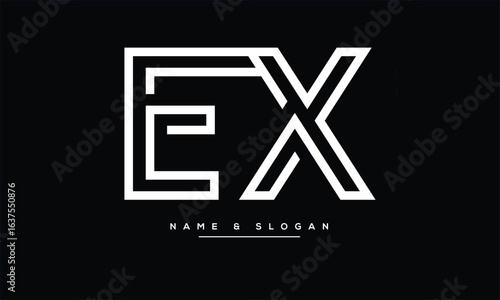 EX, XE, E, X Abstract Letters Logo Monogram