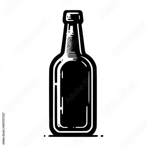 bottle icon in black vector 