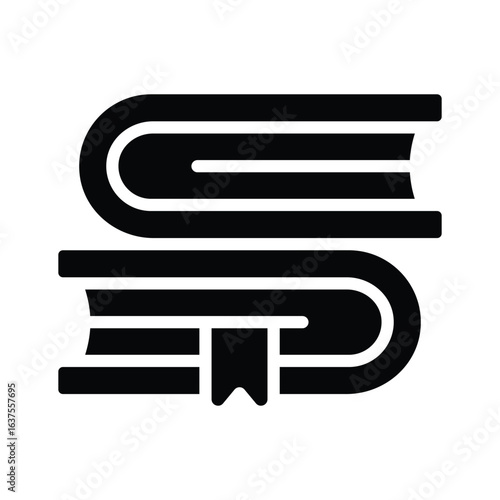 Check out this glyph icon of stacked school books