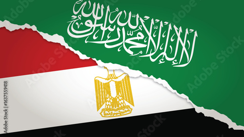 Illustration Vector Featuring KSA and Egypt Identity