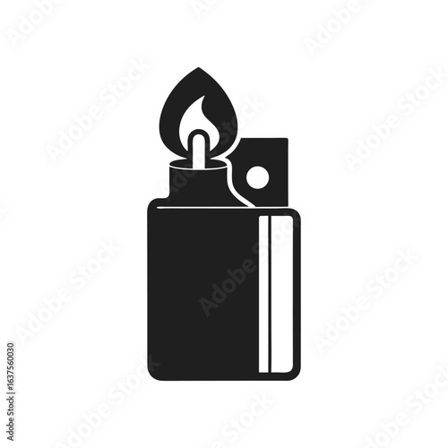simple lighter icon of silhouette vector illustration on white background
