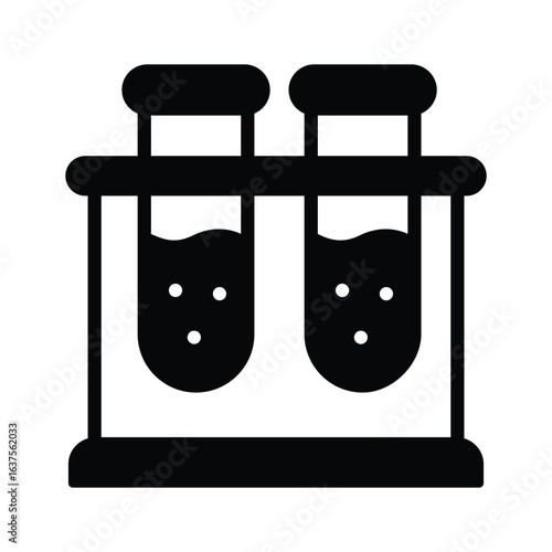 A glyph icon showing laboratory tube rack holder