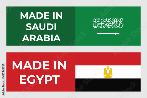 Illustration Vector Featuring KSA and Egypt Identity