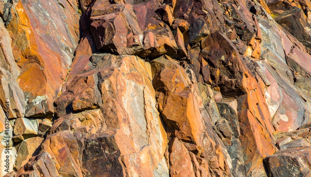 Obraz premium Colorful rock formations geological rock strata texture natural stone background image