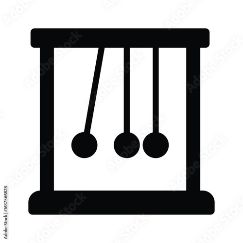 Visually appealing glyph style icon of pendulum
