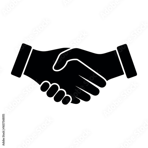 handshake isolated on white background