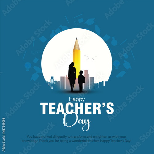 International teachers day. abstract vector illustration design