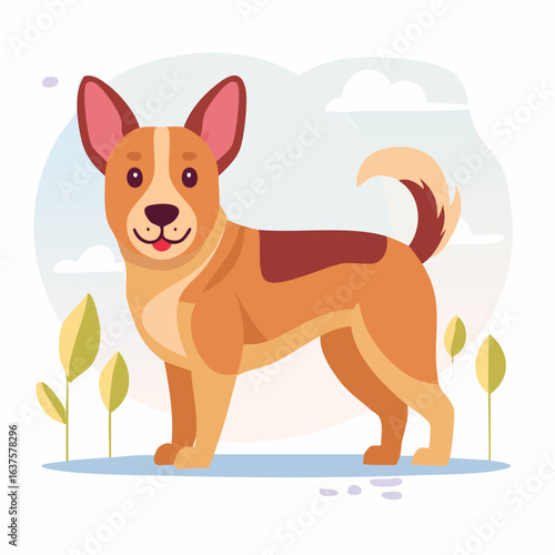 Dog icon for pet shops, veterinary, or adoption services