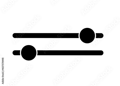 vector settings icon on white background. adjustment icon