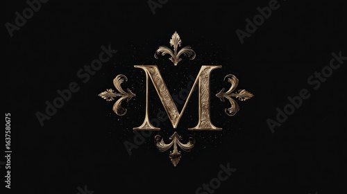 Ornate letter m logo design
