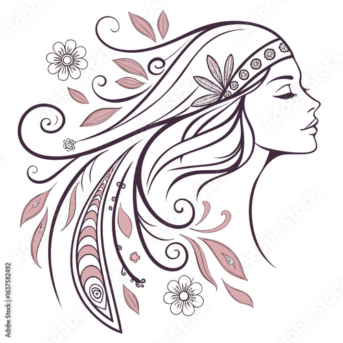 girl with long hair