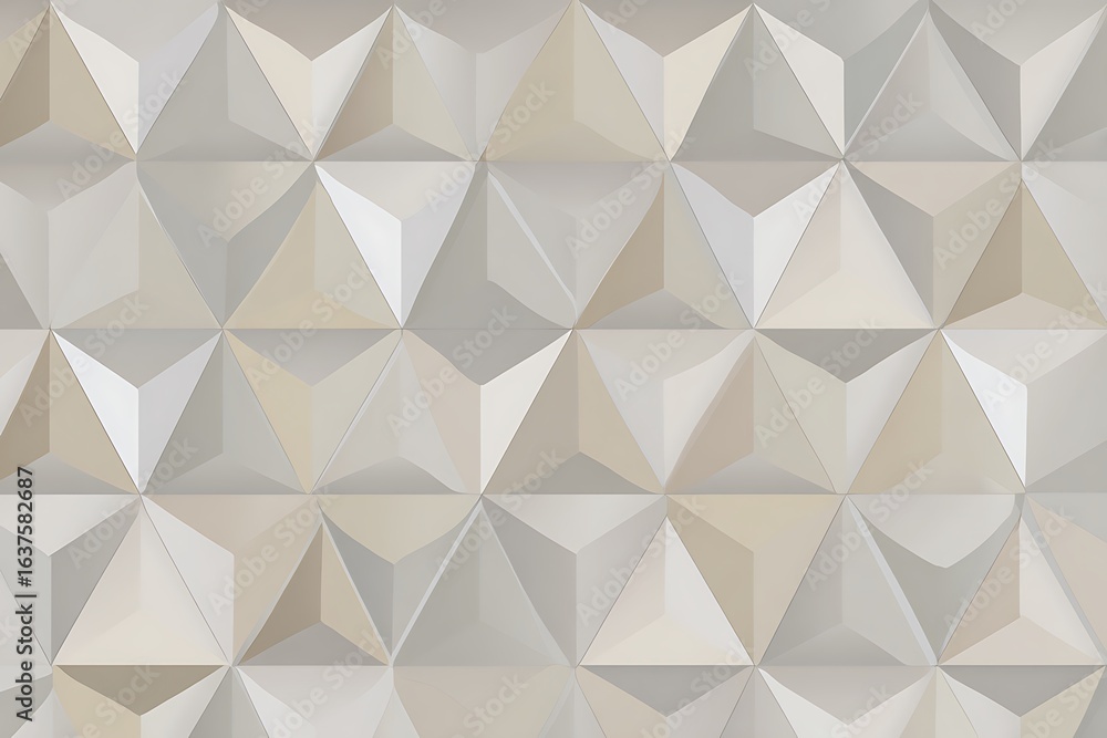 Obraz premium Geometric triangle pattern in neutral hues