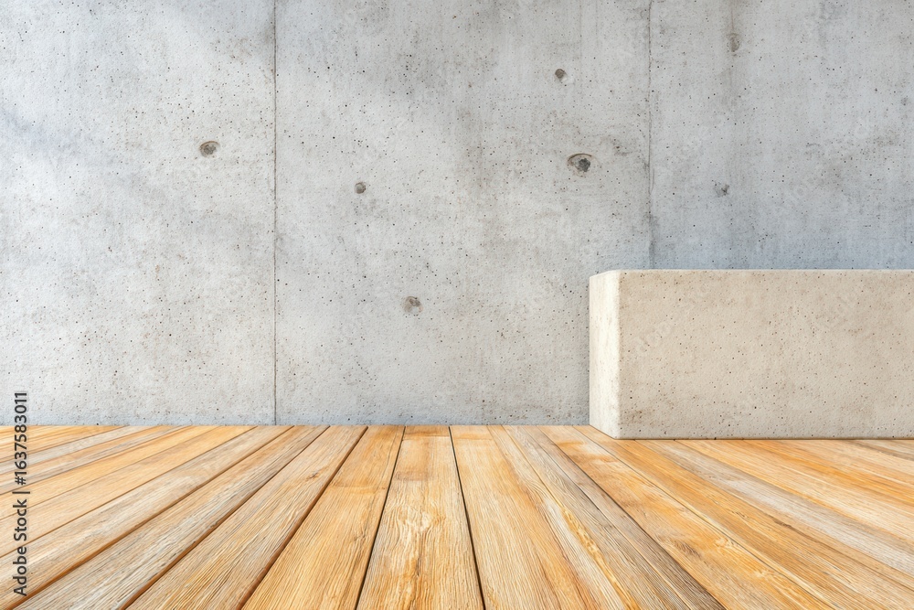 Naklejka premium Concrete wall banner