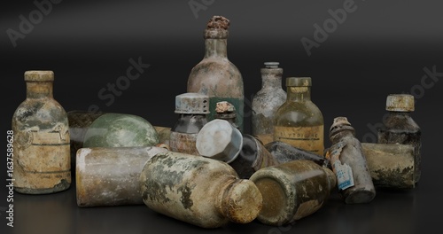 Bottles medical old