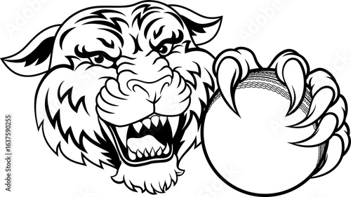 Tiger Cricket Ball Animal S...