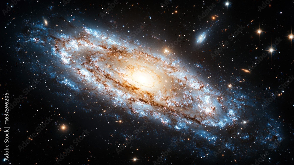 Obraz premium Spiral galaxy in deep space