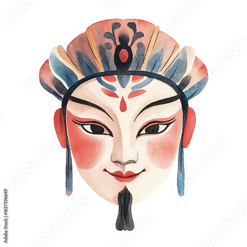 a cute Chinese opera masks