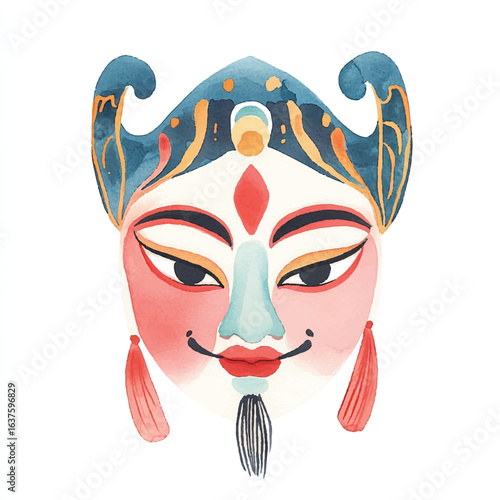 a cute Chinese opera masks