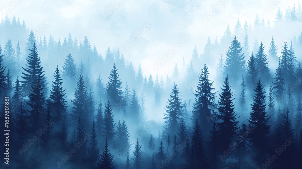 Fototapeta premium Fog Forest