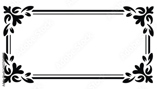 Elegant Decorative Border Frame Vector for Invitations and Certificates