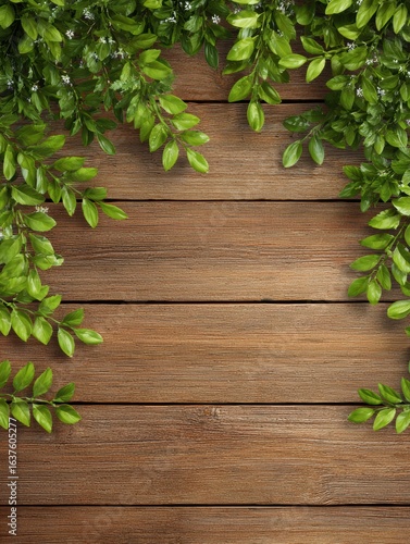 Leaves on wall banner