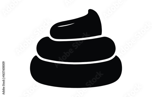 Baby poo silhouette. vector illustration