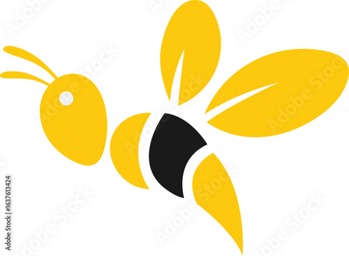 bee logo design vector