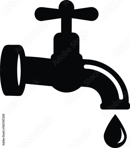 Dripping Faucet Silhouette