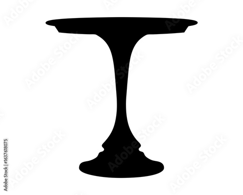 Optical illusion featuring two faces forming a vase or candlestick holder