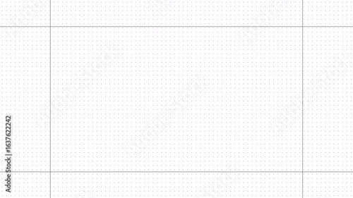 white paper version of an architect draughtsman or designers blueprint drawing board page with animated lines that draw on and off 4K