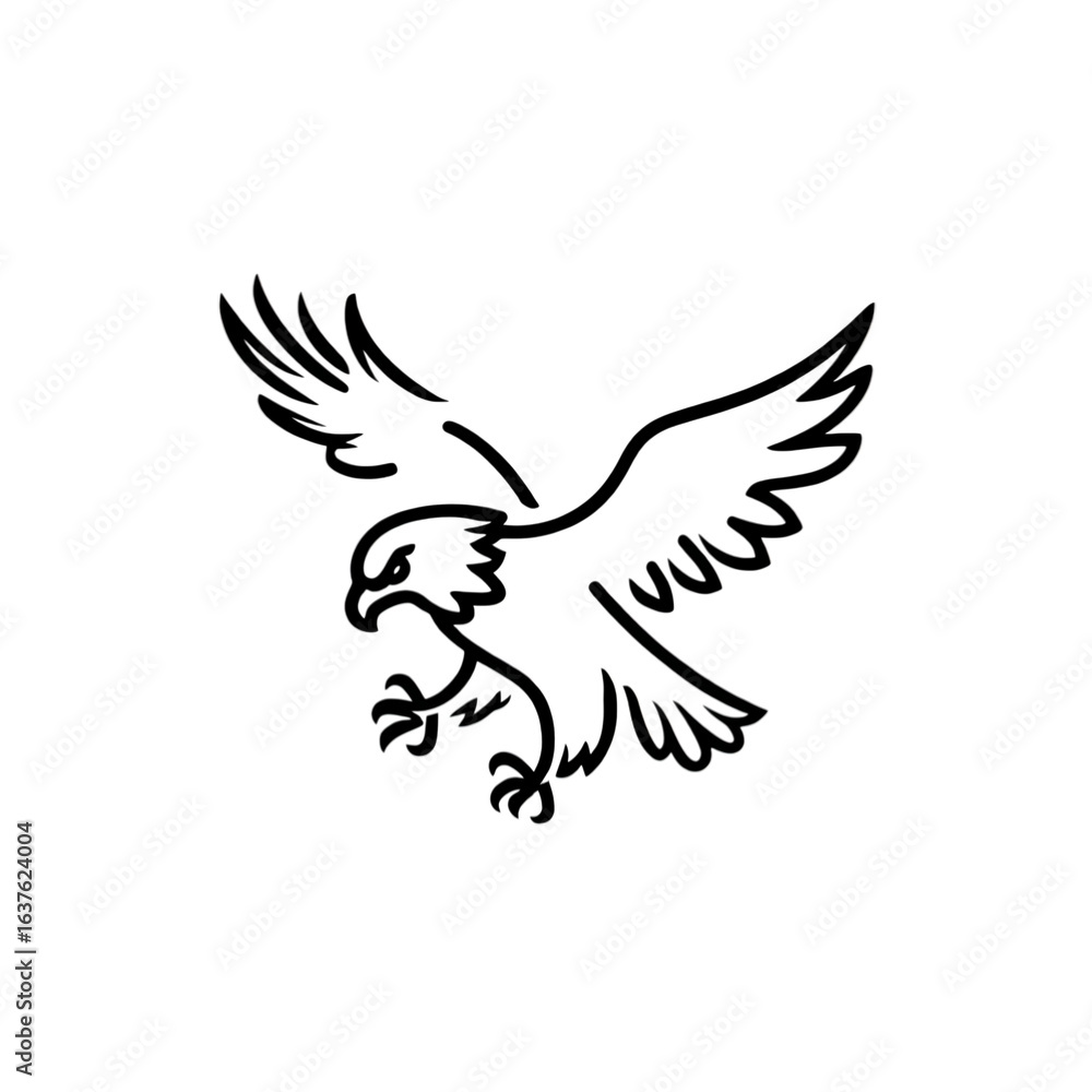 Fototapeta premium Abstract Avian Silhouette Celestial Flight