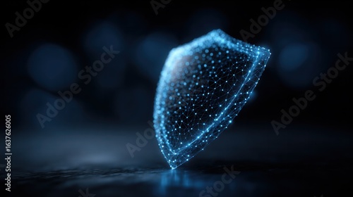 Digital security shield concept virtual environment graphic design futuristic abstract viewpoint