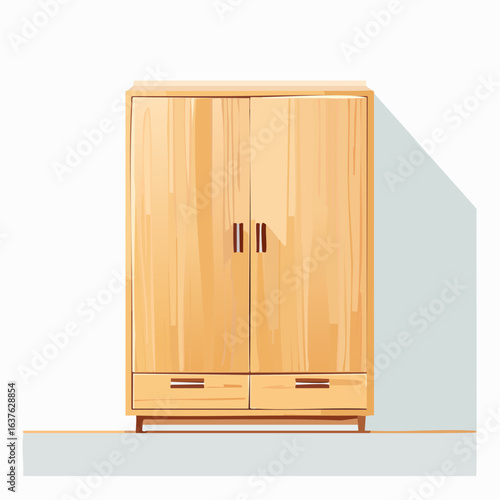 Wardrobe icon for bedroom furniture and storage themes