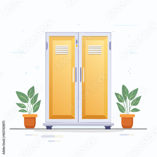 Wardrobe icon for bedroom furniture and storage themes