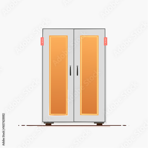 Wardrobe icon for bedroom furniture and storage themes
