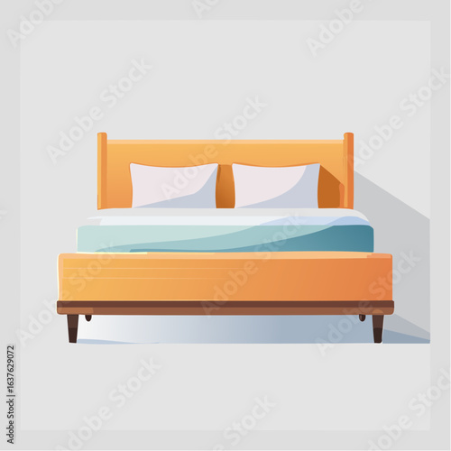 Bed icon for bedroom and lifestyle themes