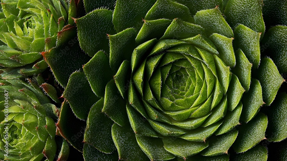 Obraz premium Close-up view of succulent plant detailing.