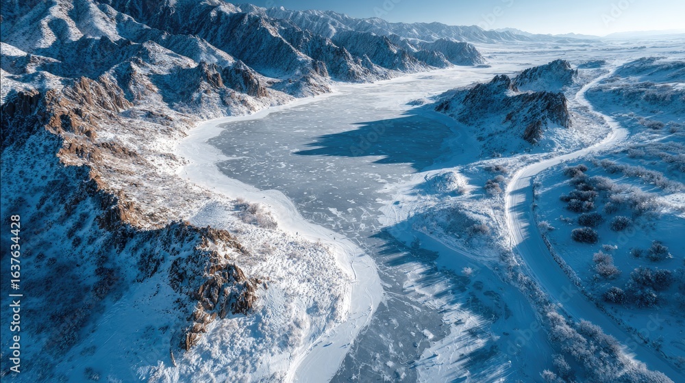 Obraz premium Frozen River Landscape