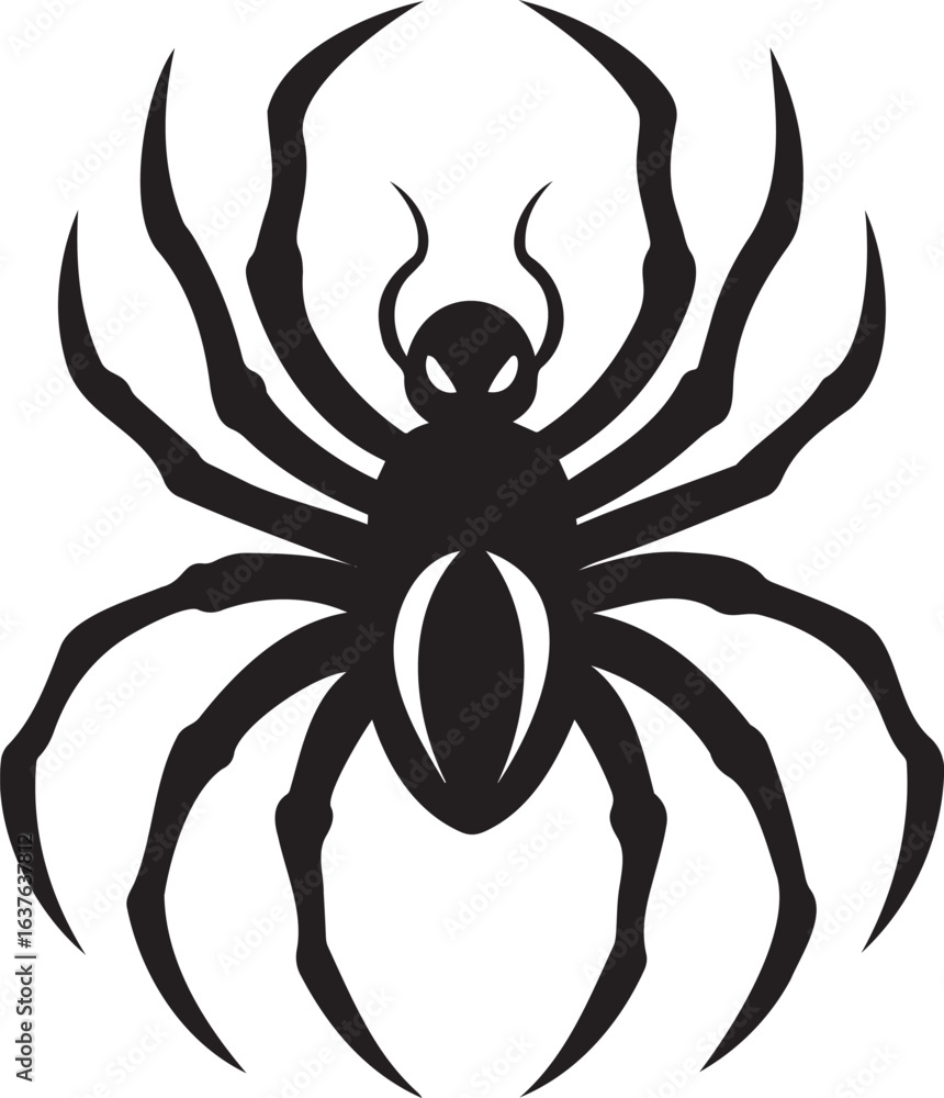 Obraz premium Halloween Spider Silhouette Vector